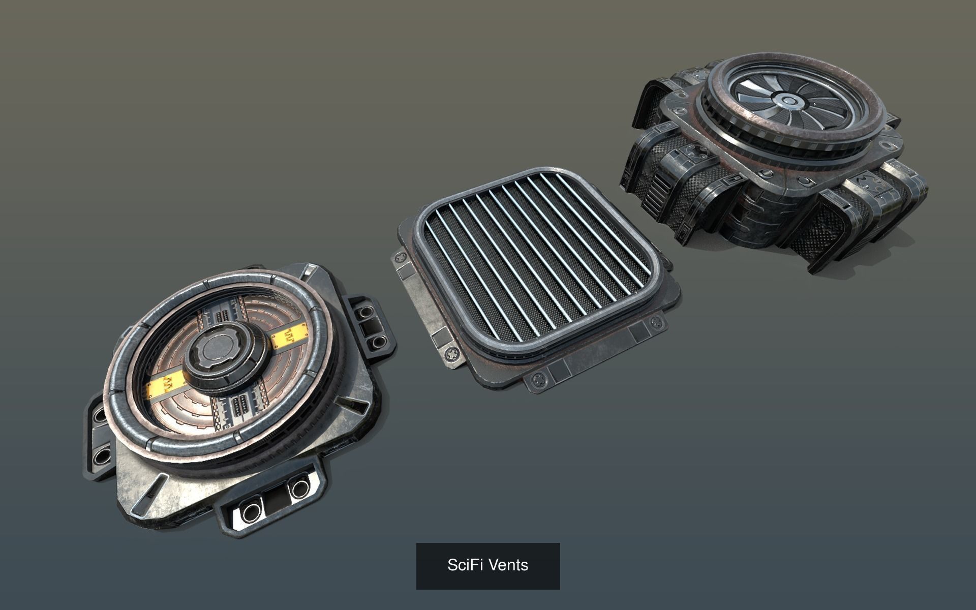 Sci-Fi Base Construction Kit 3D Model Collection_3