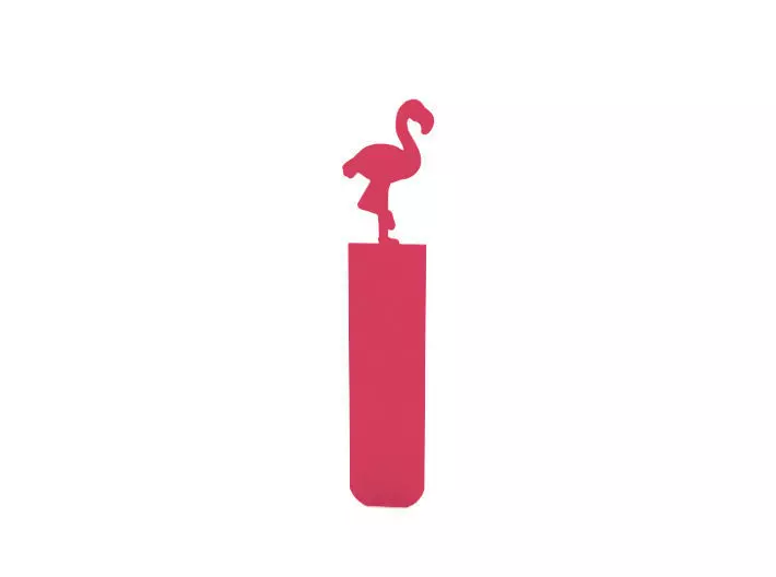 Bookmark flamingo on stick 3D print model_0