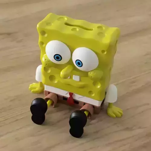 SpongeBobe PiggyBank 3D print model