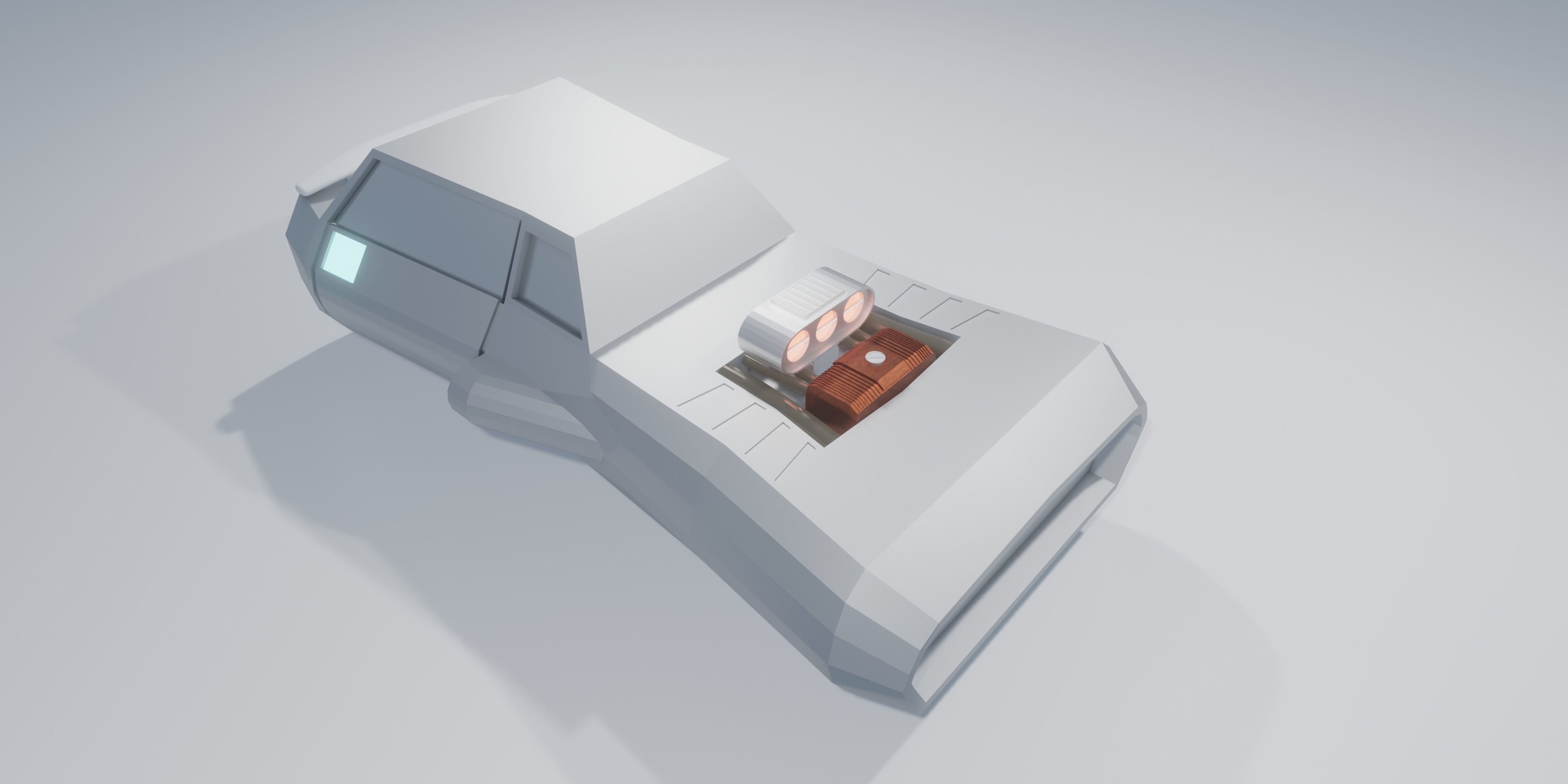 Future cars Low-poly 3D model_8