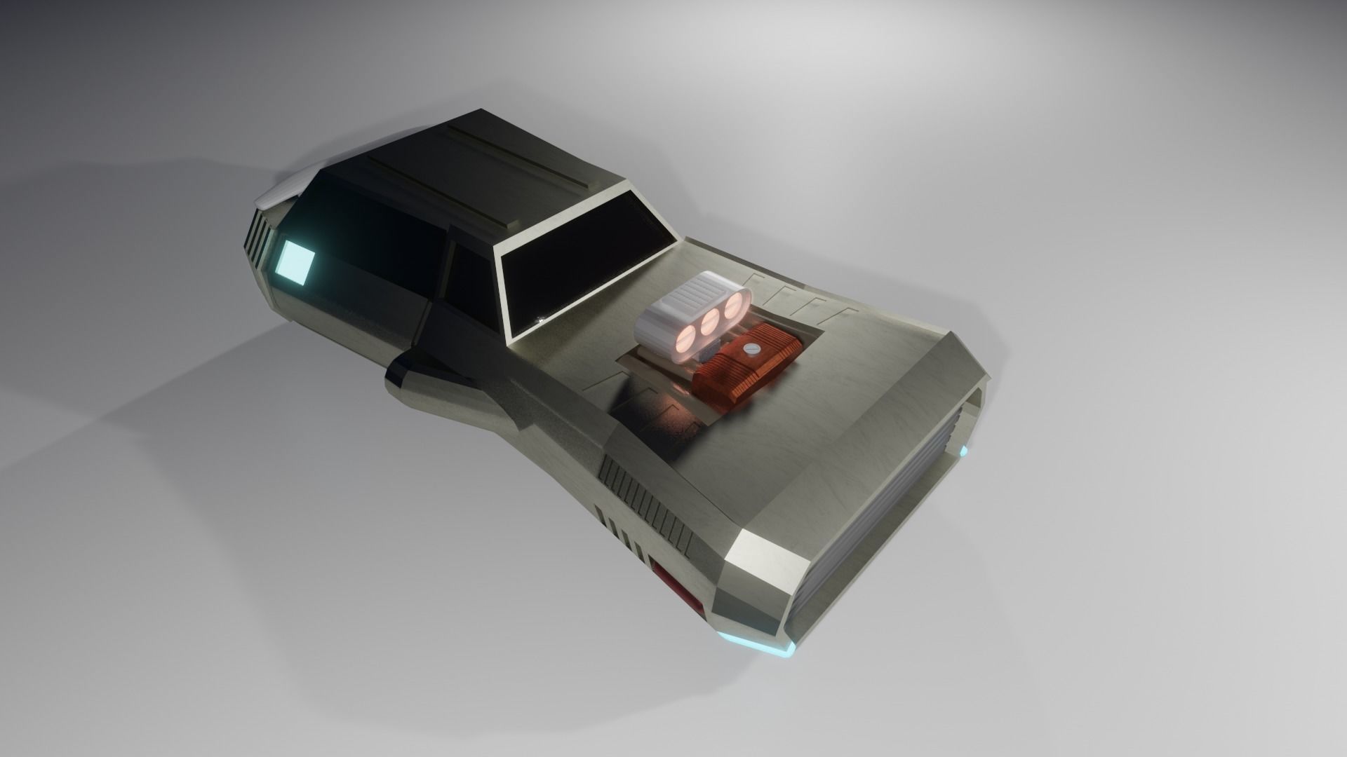 Future cars Low-poly 3D model_2