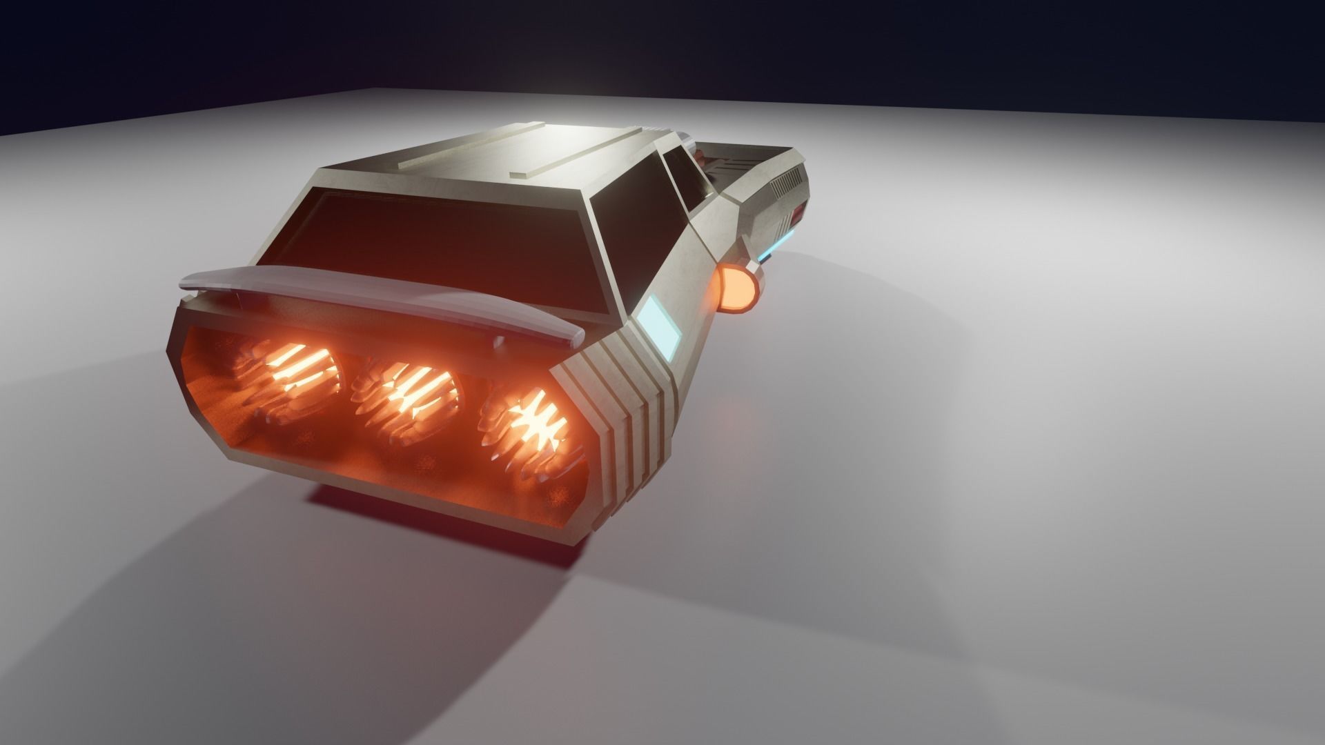 Future cars Low-poly 3D model_4