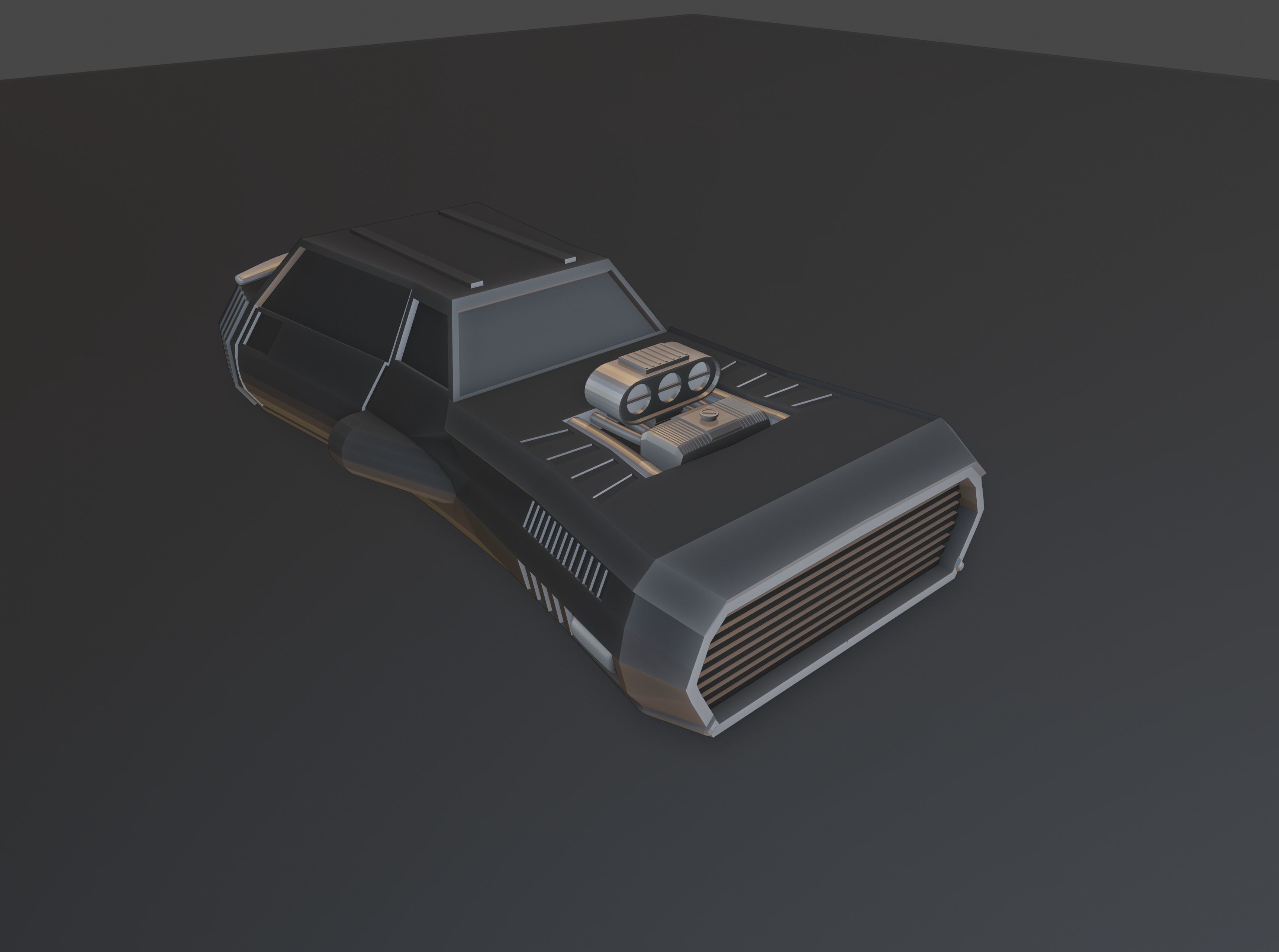 Future cars Low-poly 3D model_11