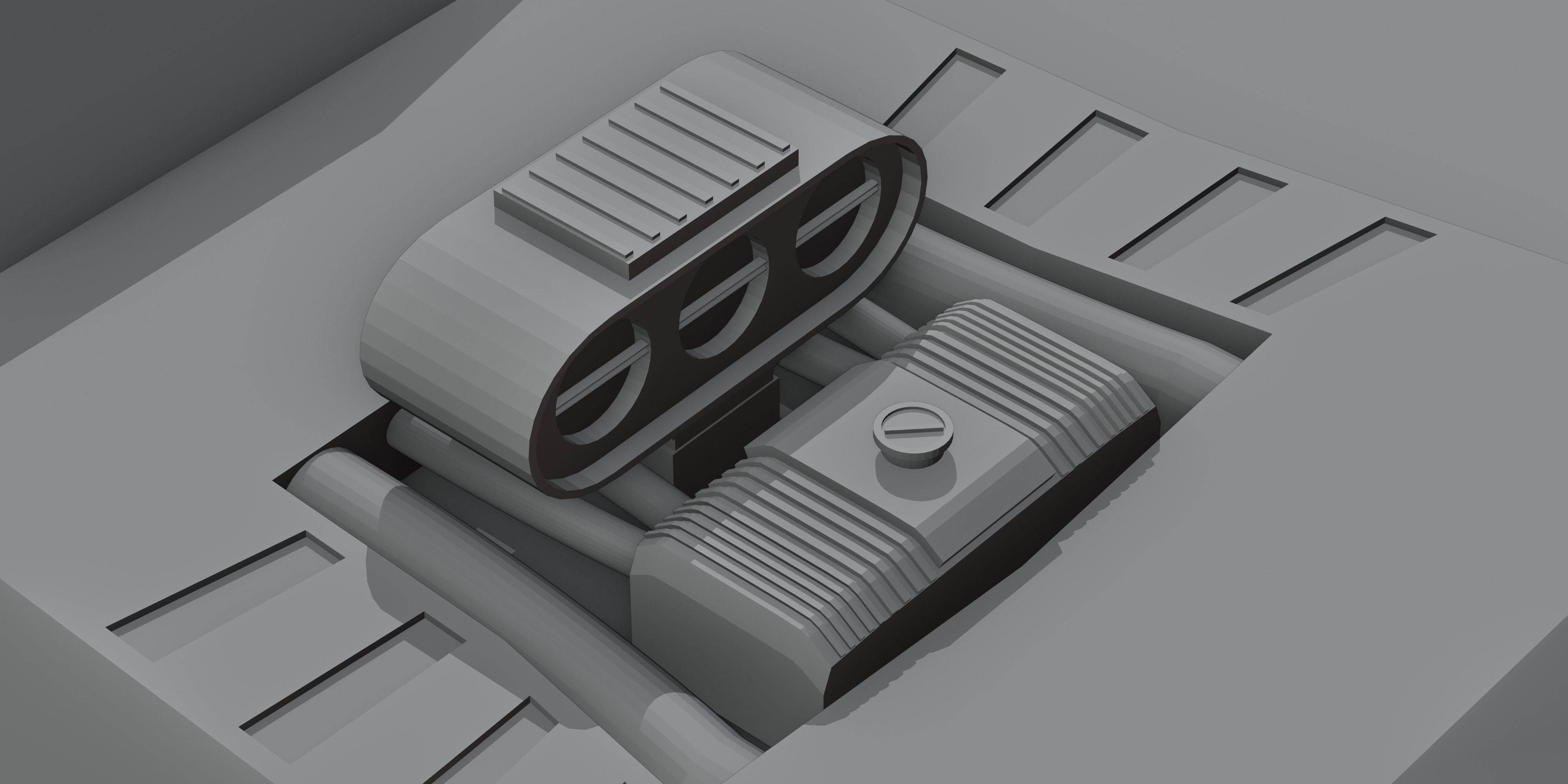 Future cars Low-poly 3D model_5