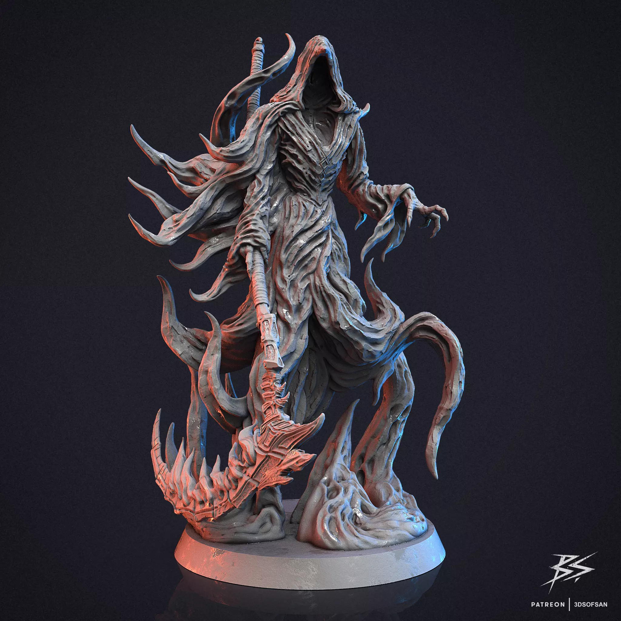 Grim Reaper 75mm 3D print model_0