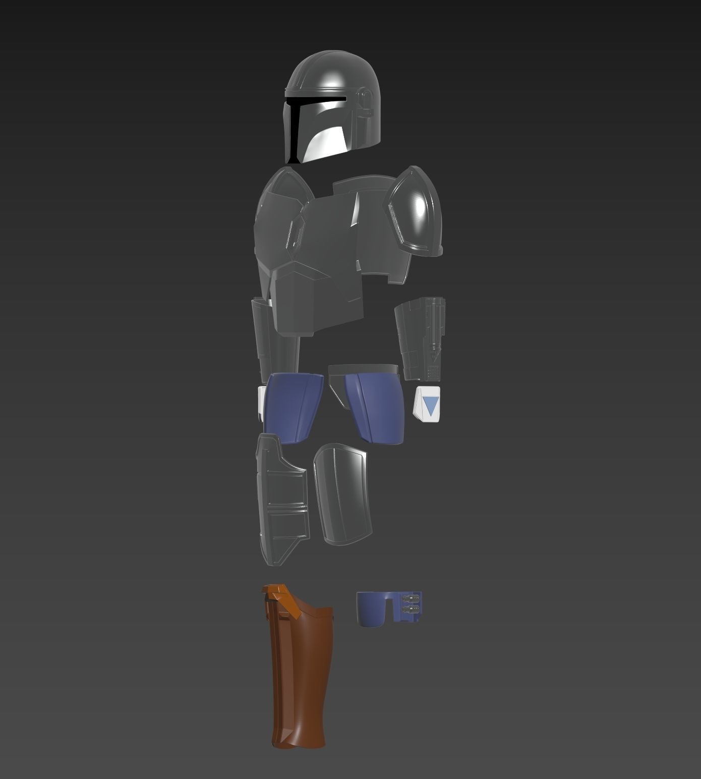 Star Wars The Mandalorian Beskar Armor Cosplay  3D print model_1
