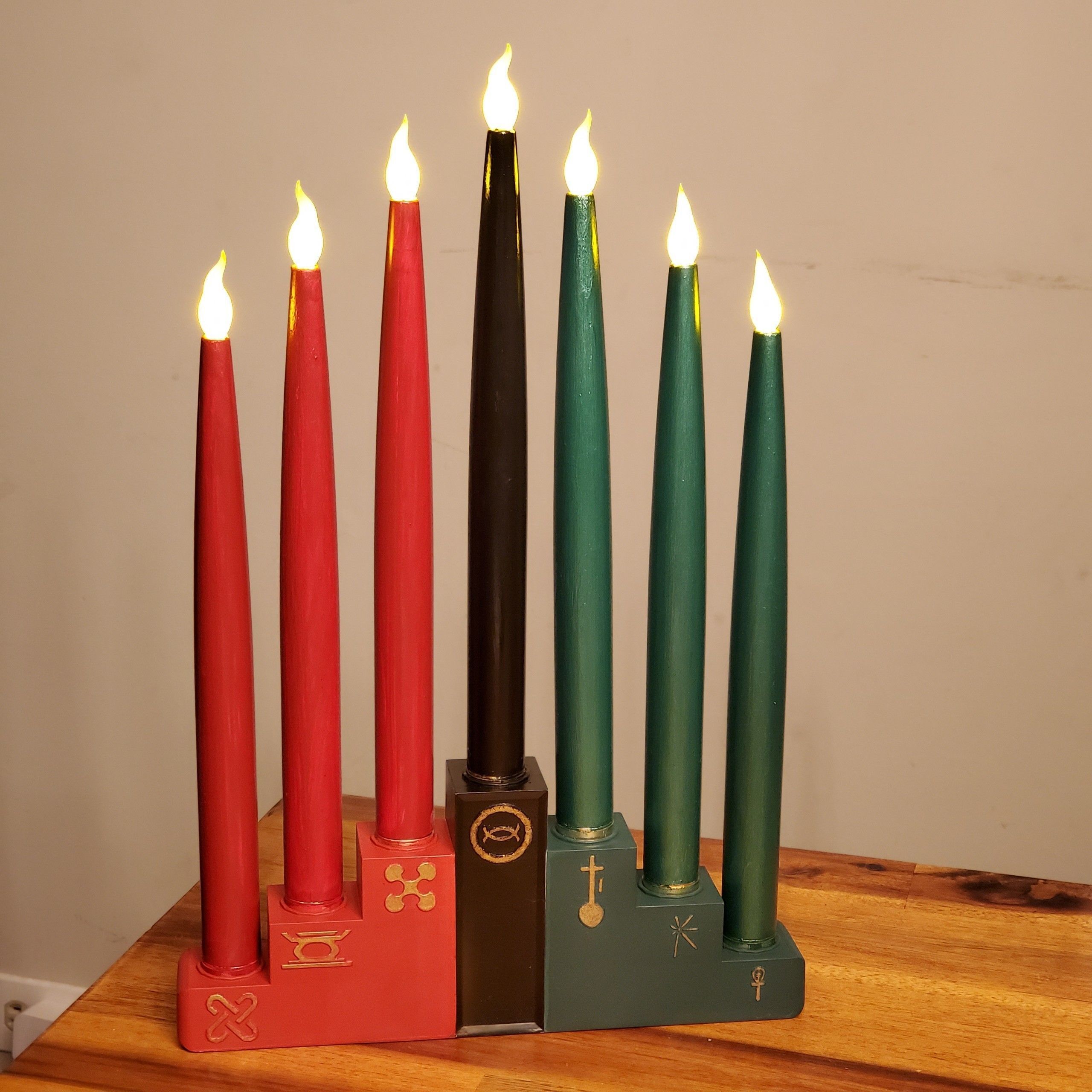 Kwanza Candle Holder 3D print model_2