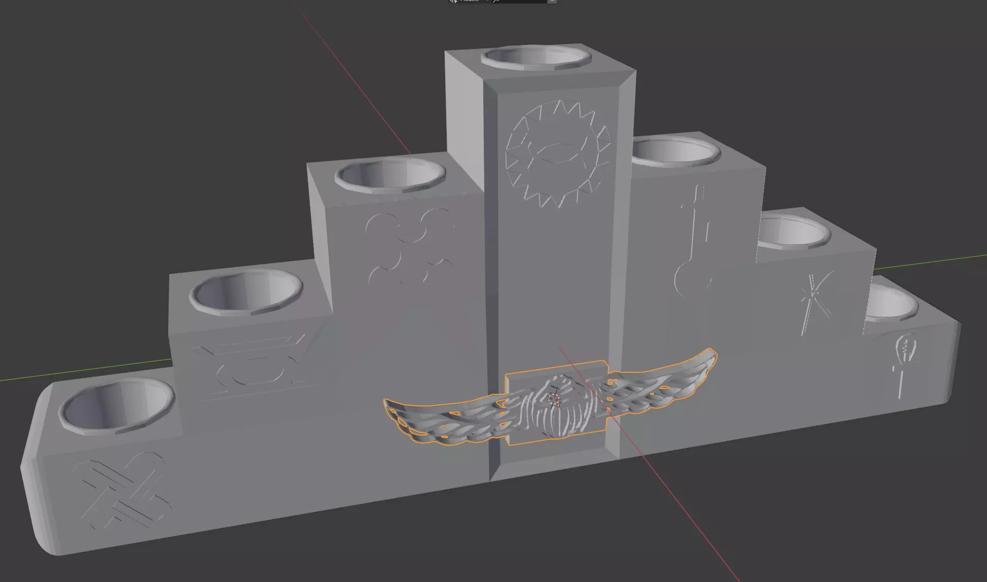 Kwanza Candle Holder 3D print model_0