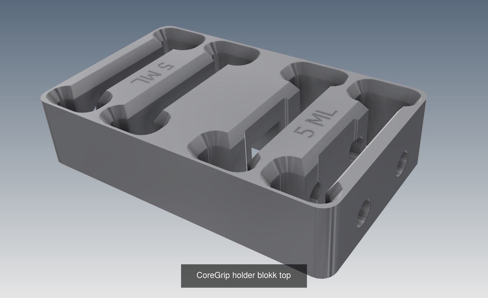 CoreGrip holder blokk 5 ml aluminium 3D Model Collection_1