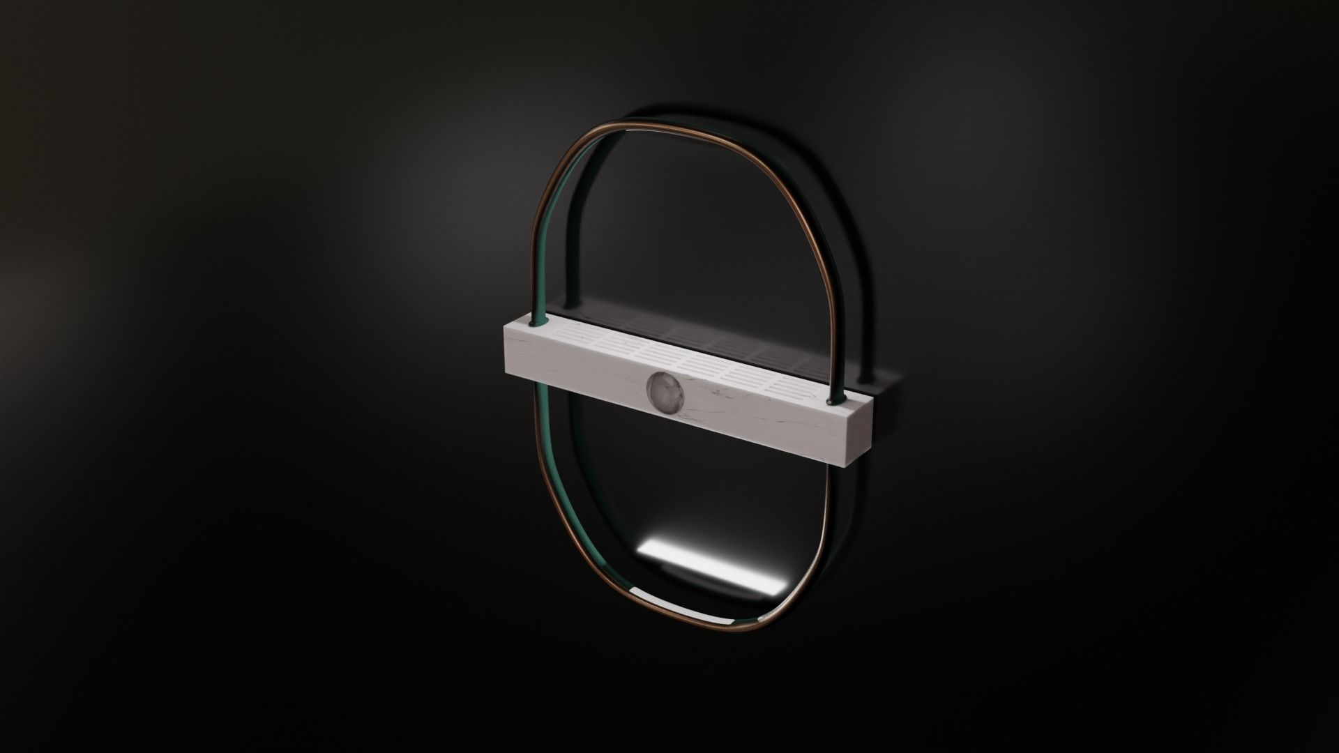 Luxury Wall Lamp Low-poly 3D model_1