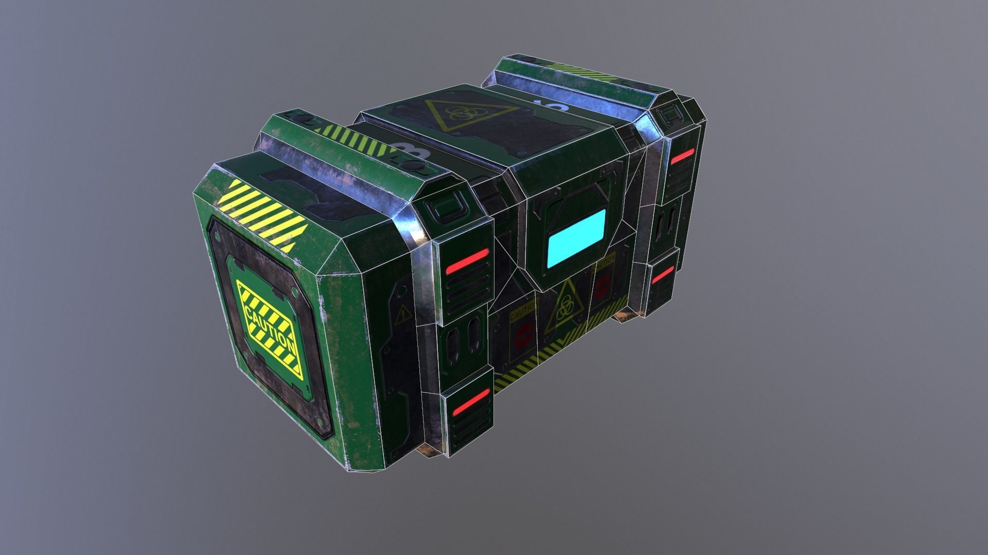 Sci-fi Box Low-poly 3D model_7
