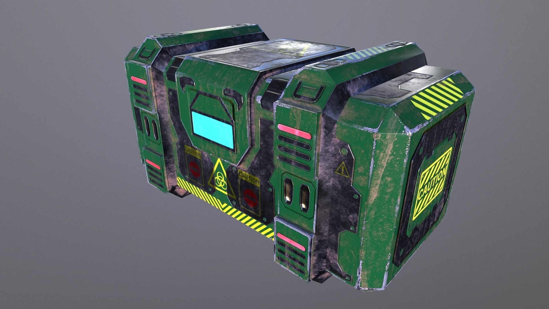 Sci-fi Box Low-poly 3D model_3
