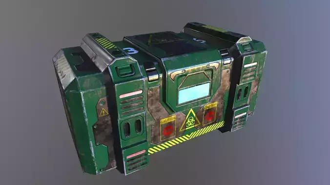 Sci-fi Box Low-poly 3D model