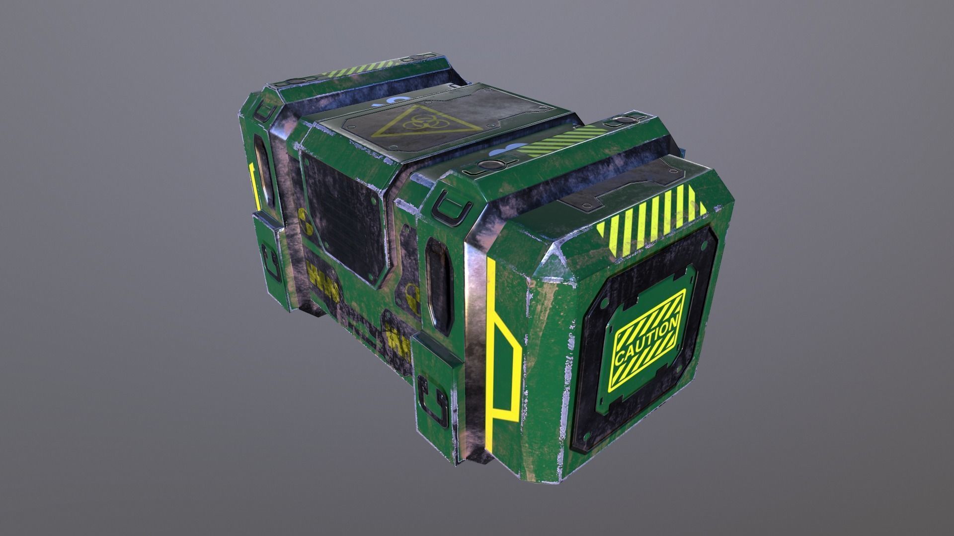 Sci-fi Box Low-poly 3D model_5