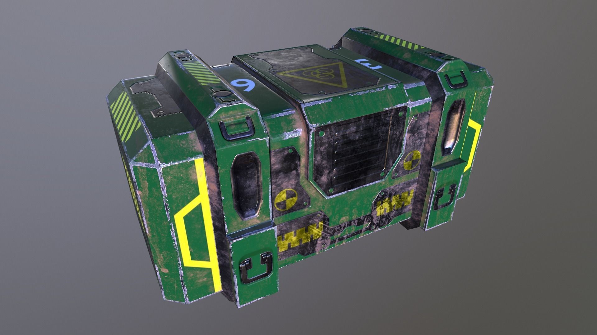 Sci-fi Box Low-poly 3D model_4