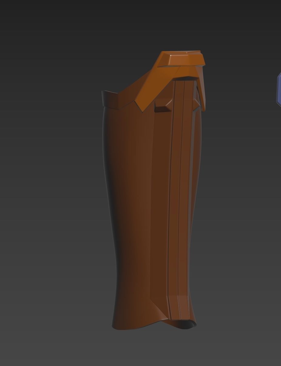 Star Wars The Mandalorian Beskar Left knee Right shin Armor 3D print model_5