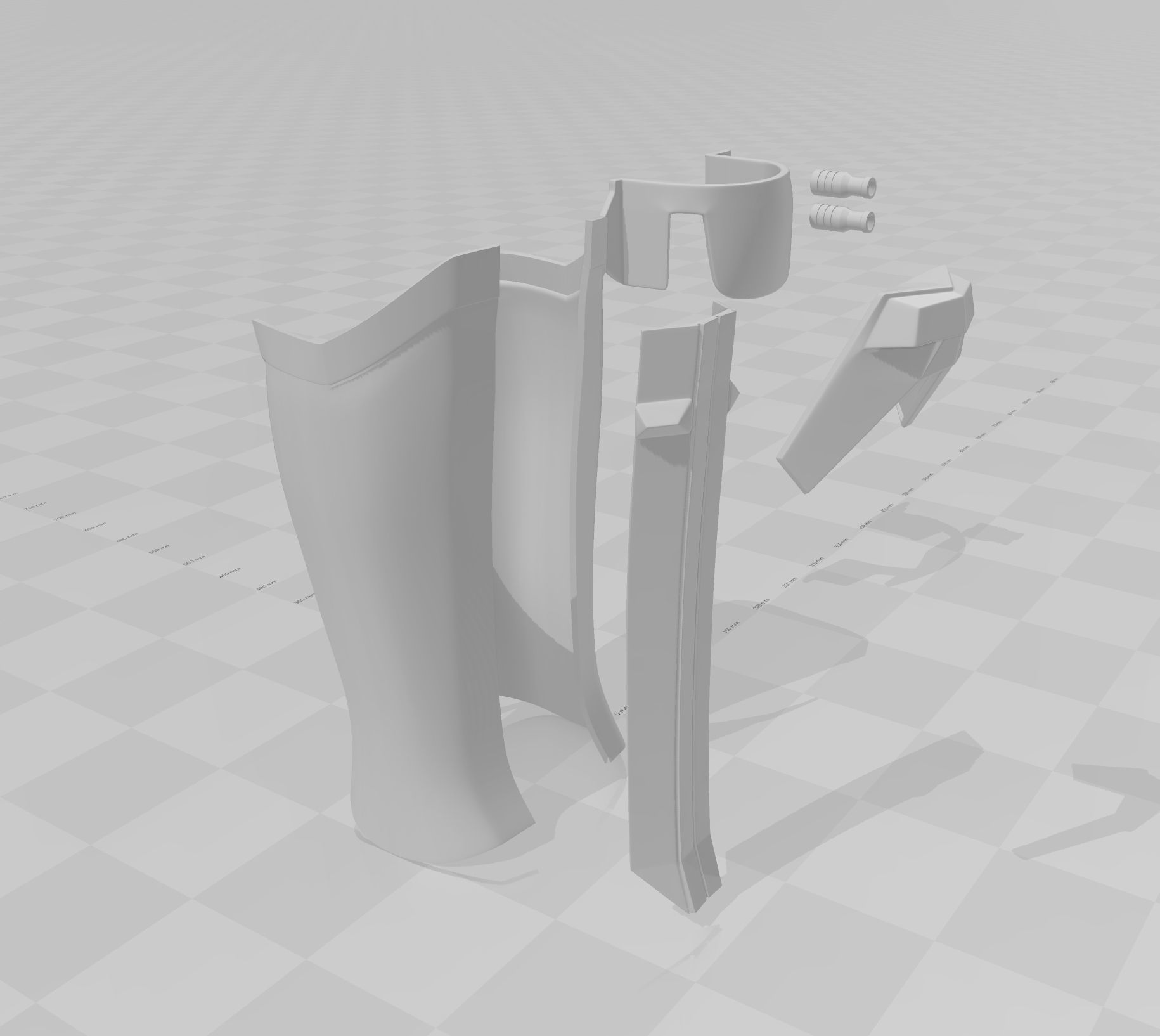 Star Wars The Mandalorian Beskar Left knee Right shin Armor 3D print model_13