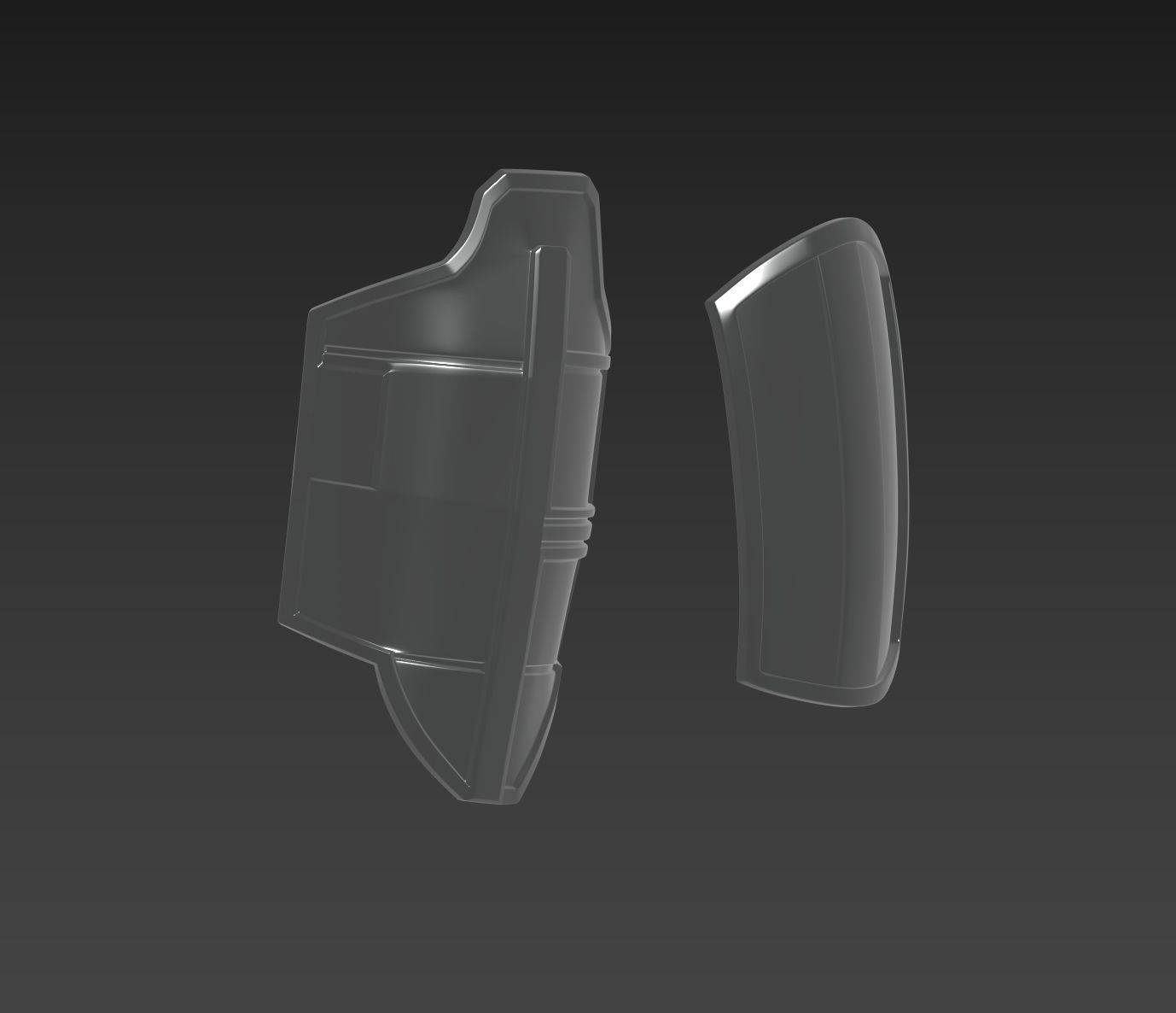 Star Wars The Mandalorian Beskar thigh Armor 3D print model_1