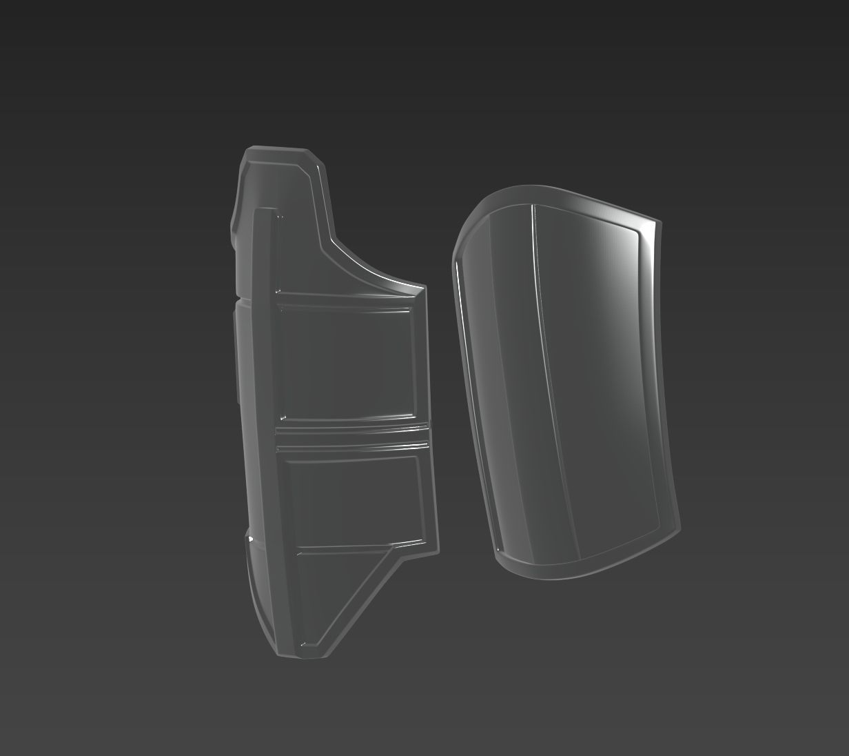 Star Wars The Mandalorian Beskar thigh Armor 3D print model_2