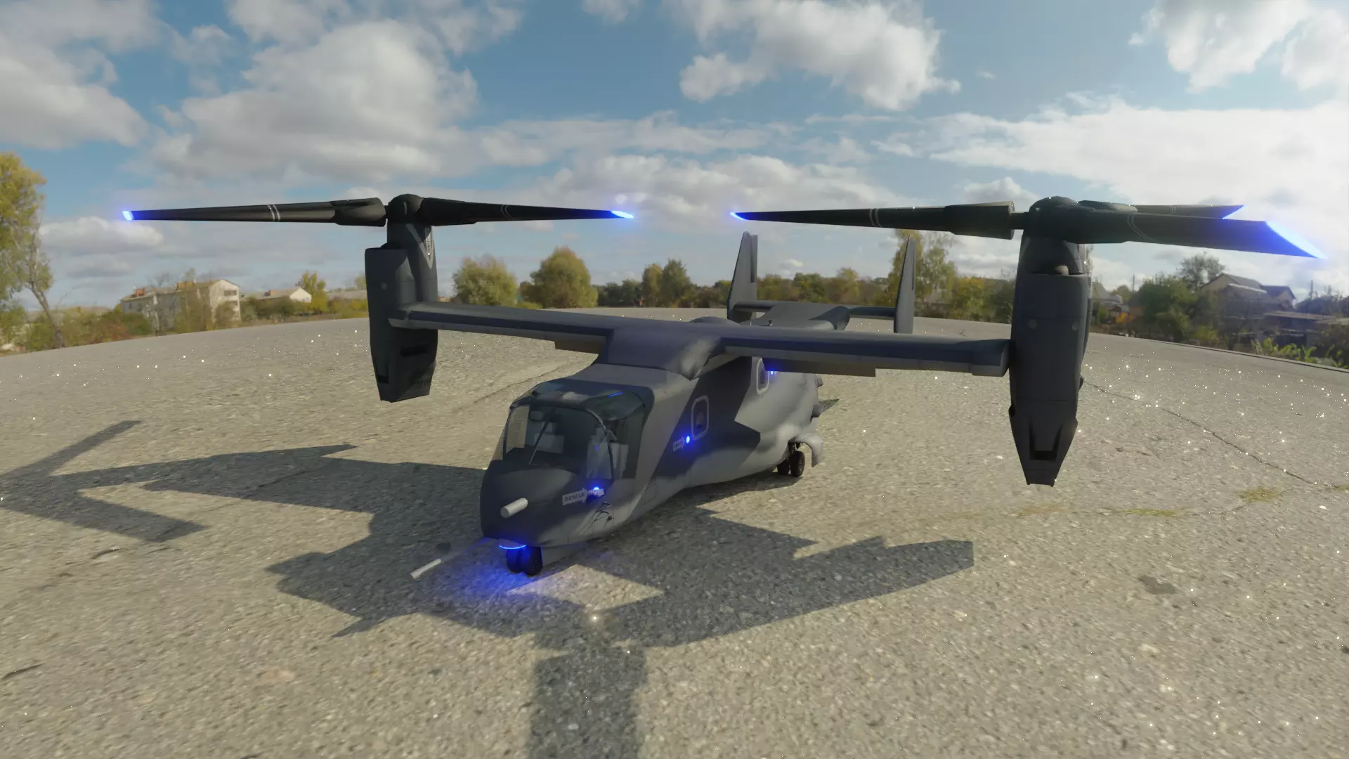 bell boeing v-22 osprey Low-poly 3D model