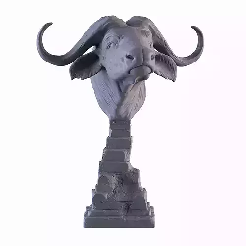 Head African Buffalo  3D print model
