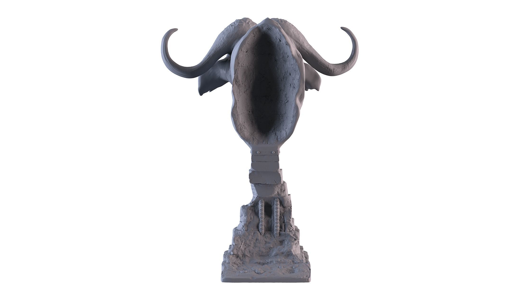 Head African Buffalo  3D print model_5