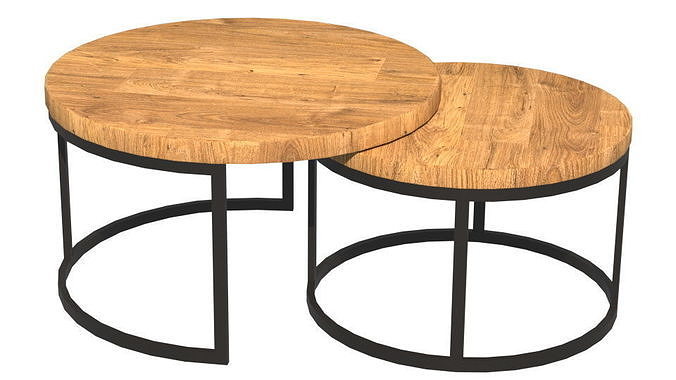 Round Loft Nesting Coffee Tables 3D model | CGTrader