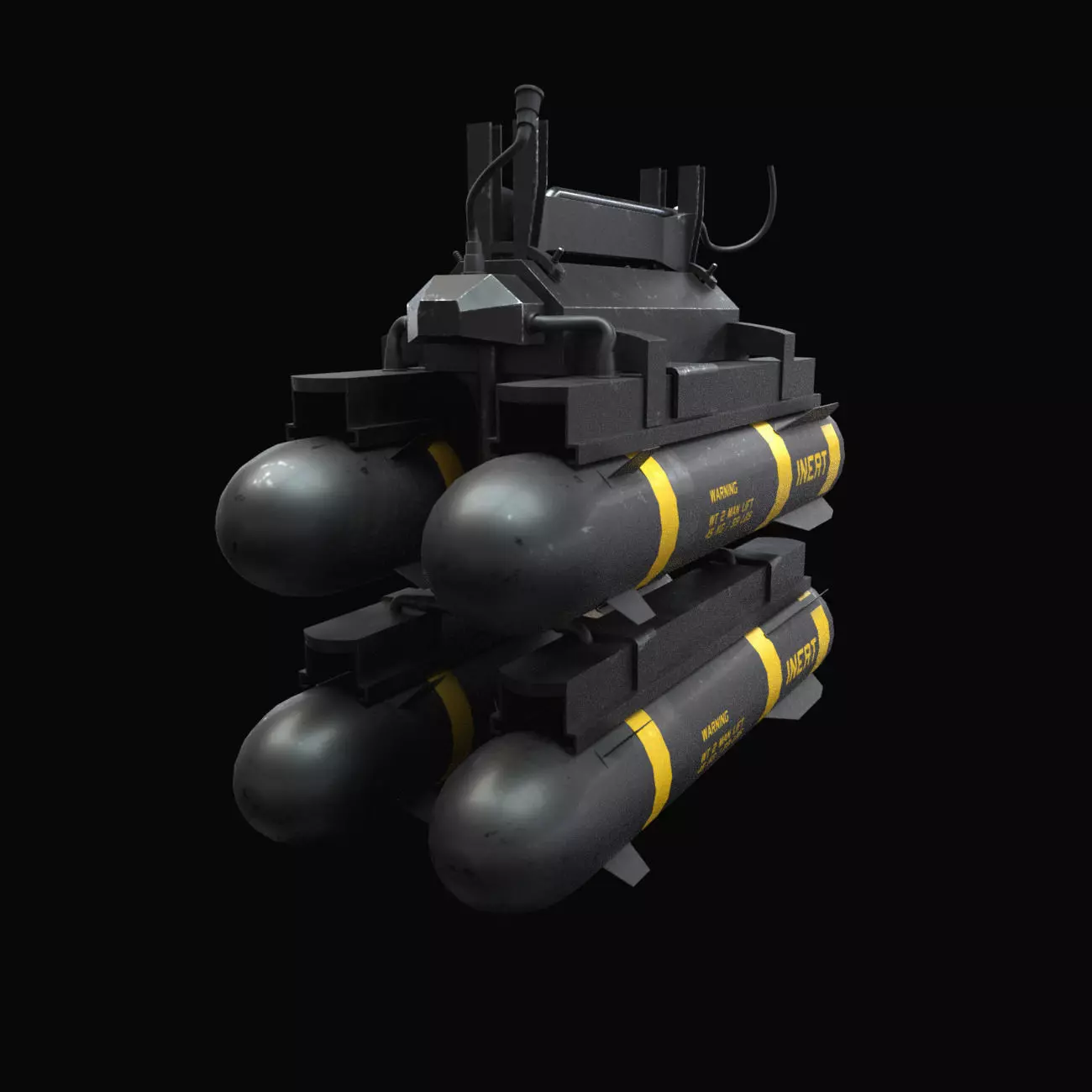 Hellfire Missiles with Army Textures 3D model_0
