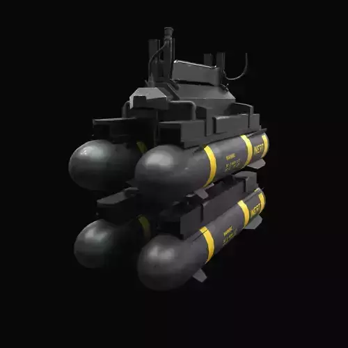Hellfire Missiles with Army Textures 3D model
