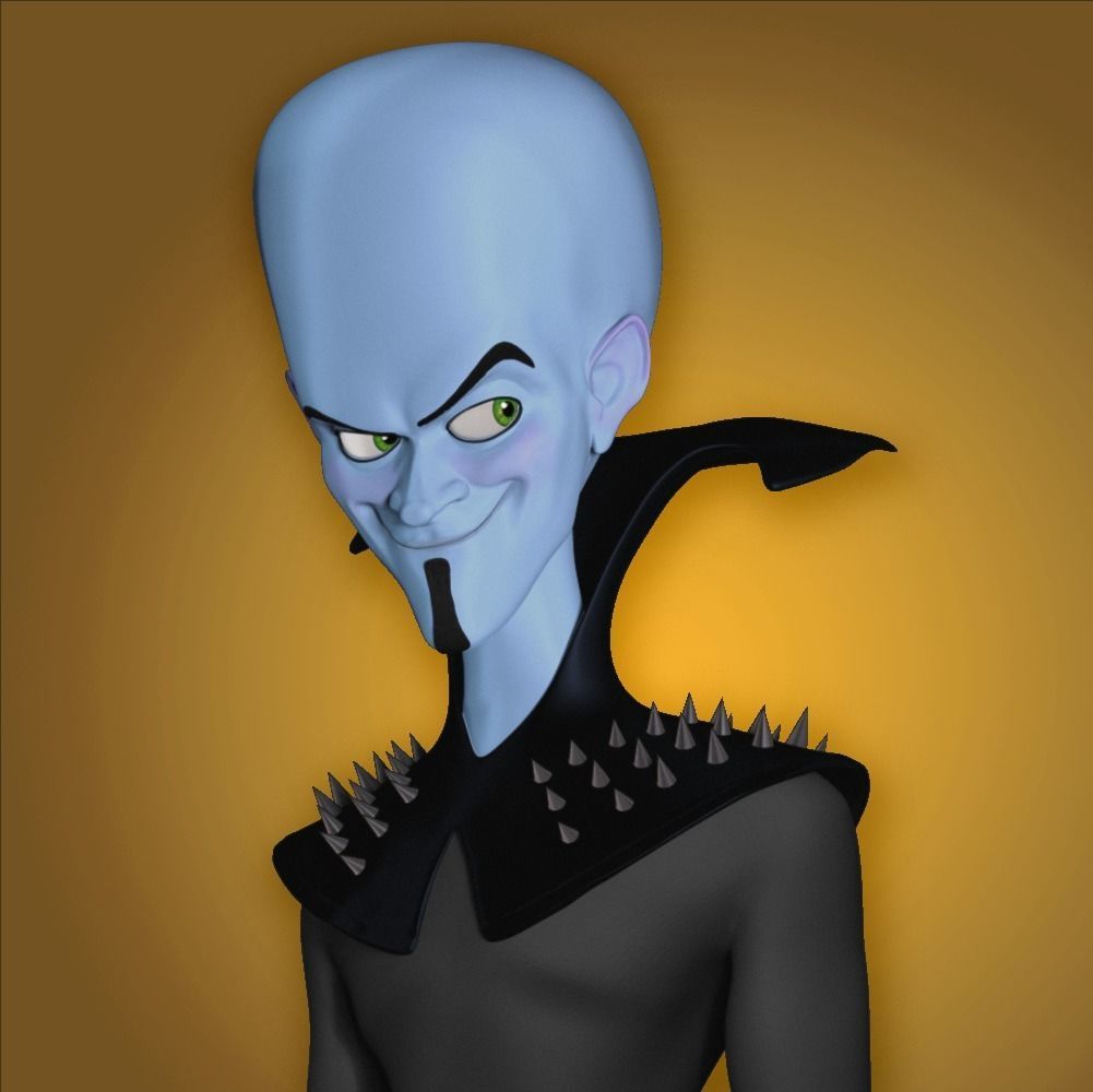 Megamind Bust 3D print model_2