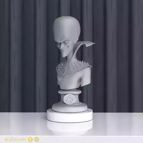 Megamind Bust 3D print model