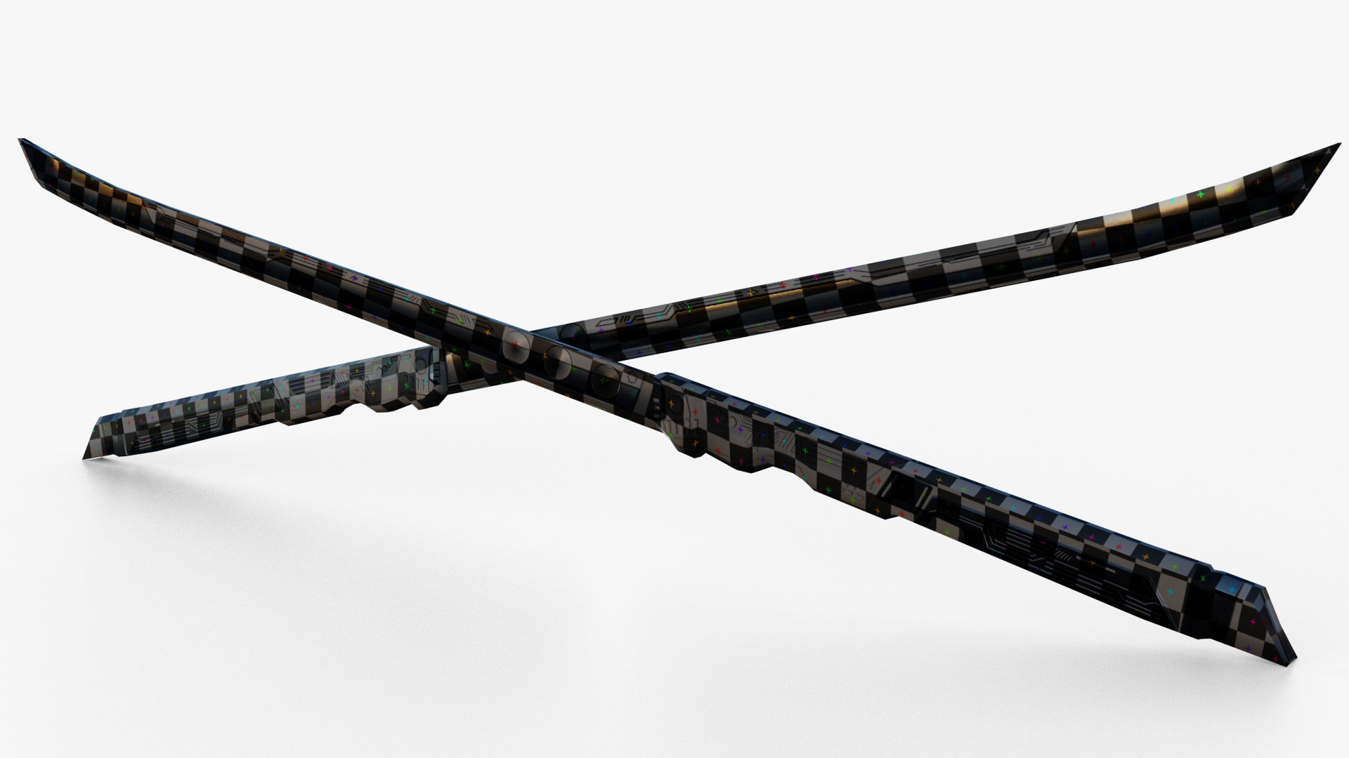 Scifi Katana PBR Project Low-poly 3D model_9