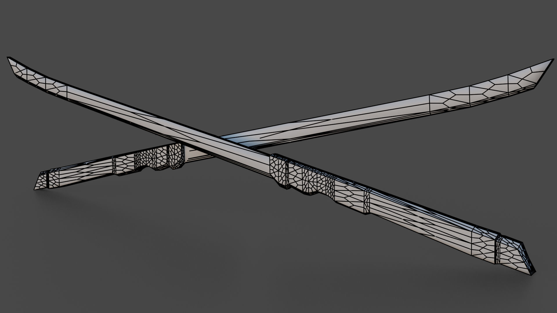 Scifi Katana PBR Project Low-poly 3D model_12