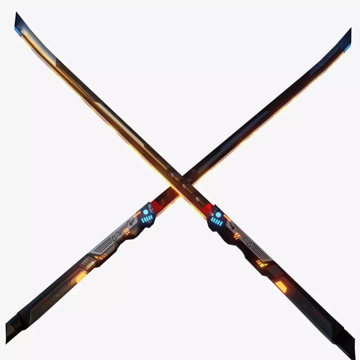 Scifi Katana PBR Project Low-poly 3D model_0