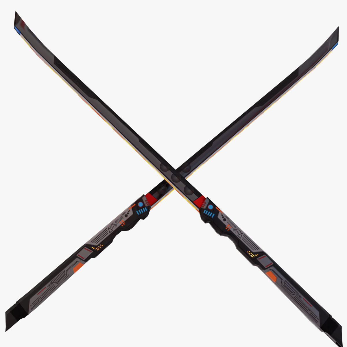 Scifi Katana PBR Project Low-poly 3D model_4