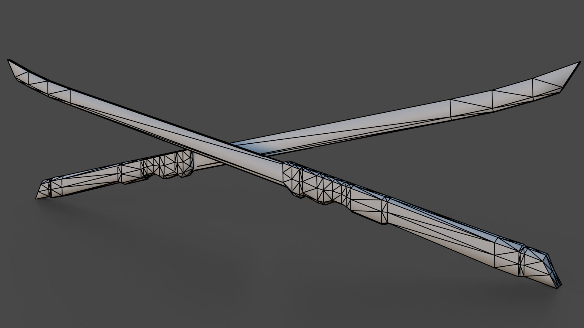 Scifi Katana PBR Project Low-poly 3D model_11