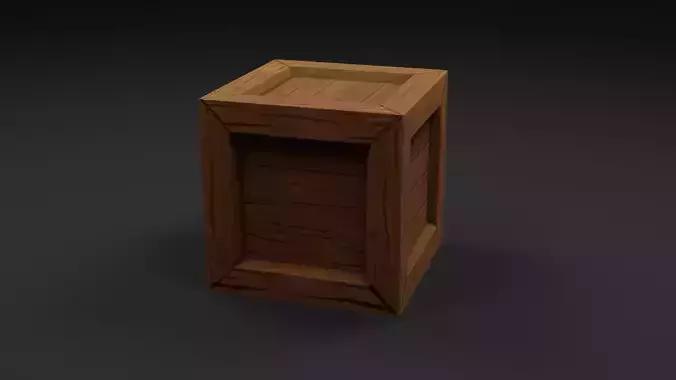 Cartoon wood box