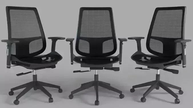 Vahn Office Chair in Black with Black Base
