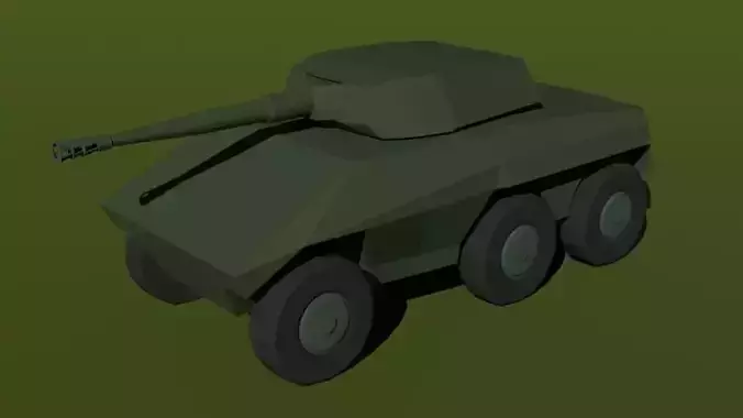 Engesa EE-9 Cascavel Low-poly 3D model