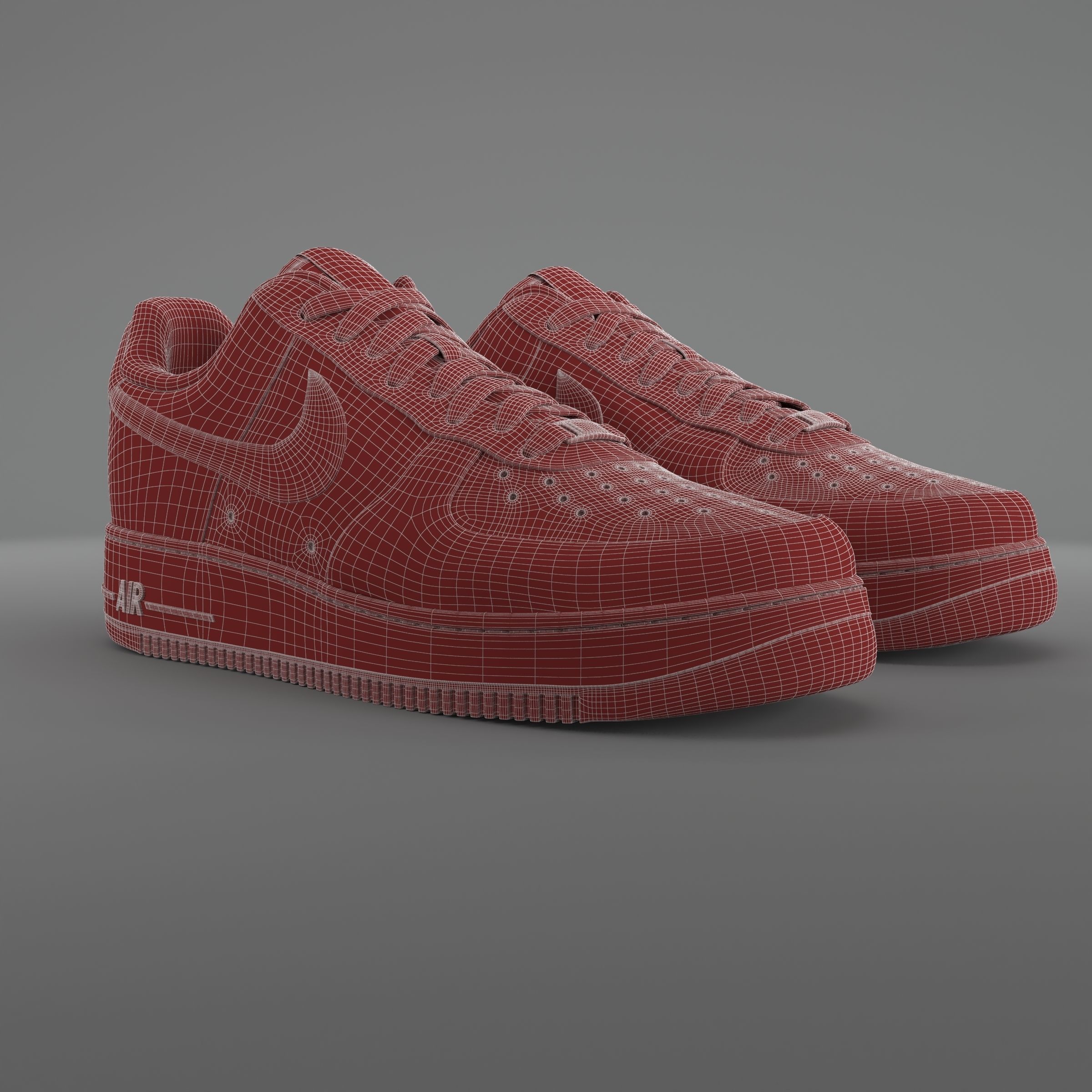 Air Force 1 Low Nike PBR Low-poly 3D model_7