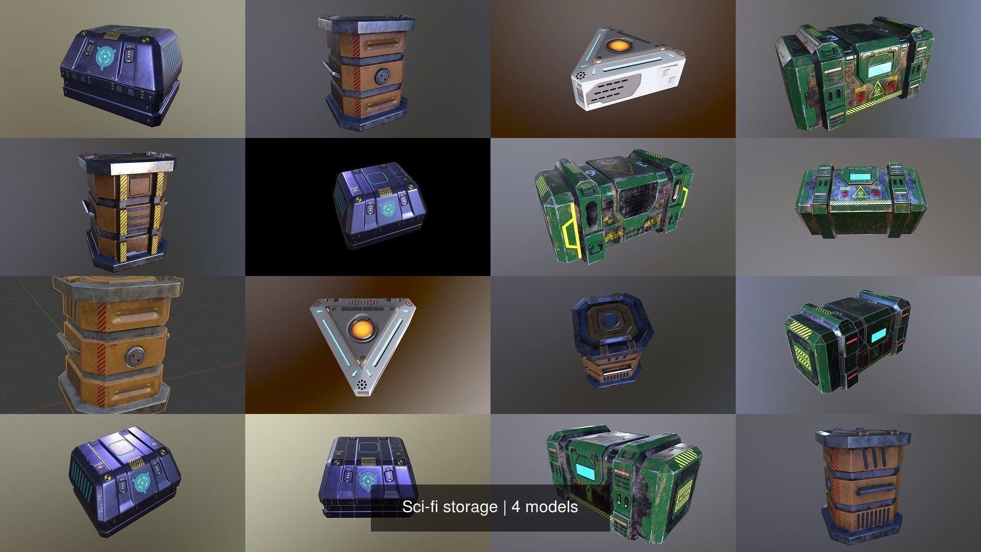 Sci-fi storage 3D Model Collection_8