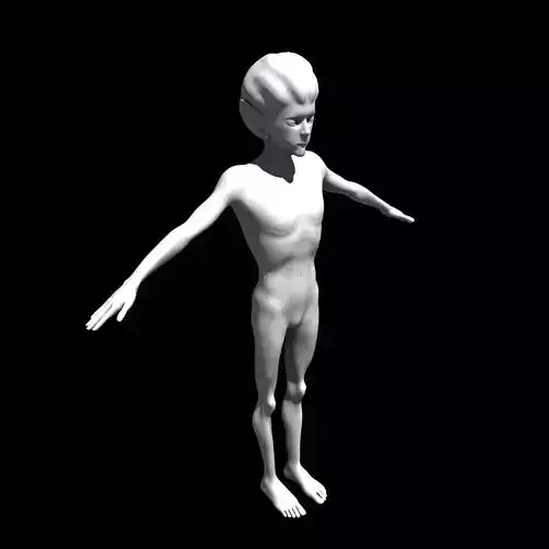 Alien body with big head