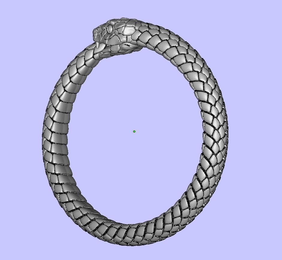 Snake Ouroboros Jewelry Ring 3d print model 3D print model_10