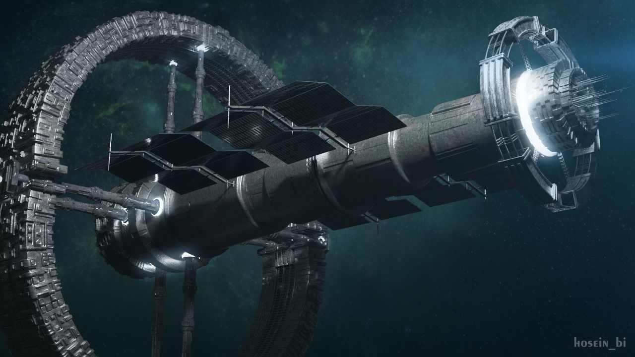 Sci-Fi Space Station 3D model_2