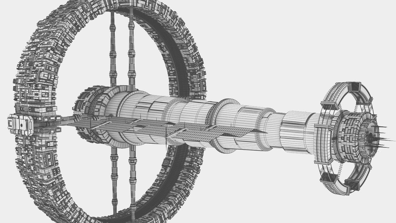 Sci-Fi Space Station 3D model_5