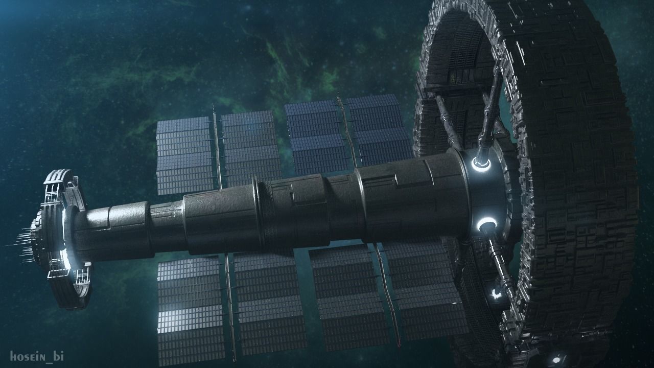 Sci-Fi Space Station 3D model_4