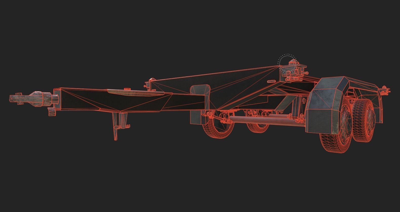 Car Trailer 3D model_7