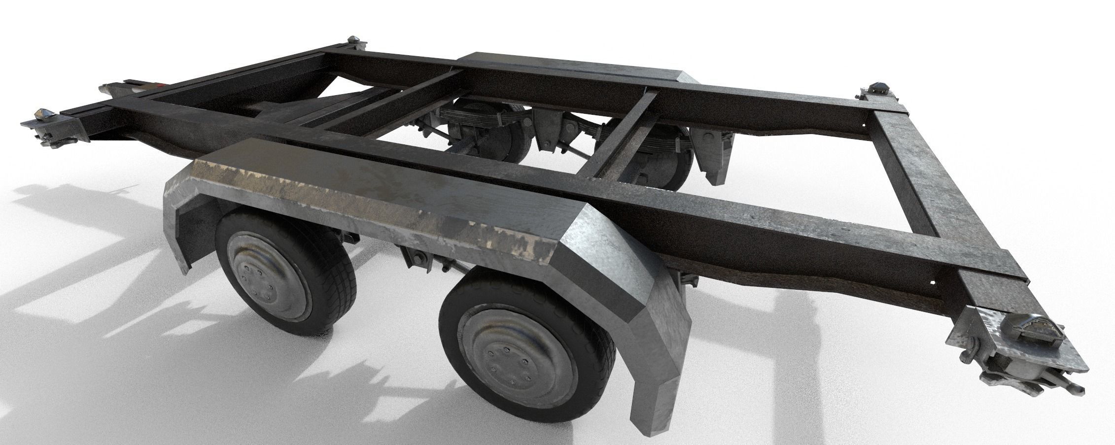 Car Trailer 3D model_4
