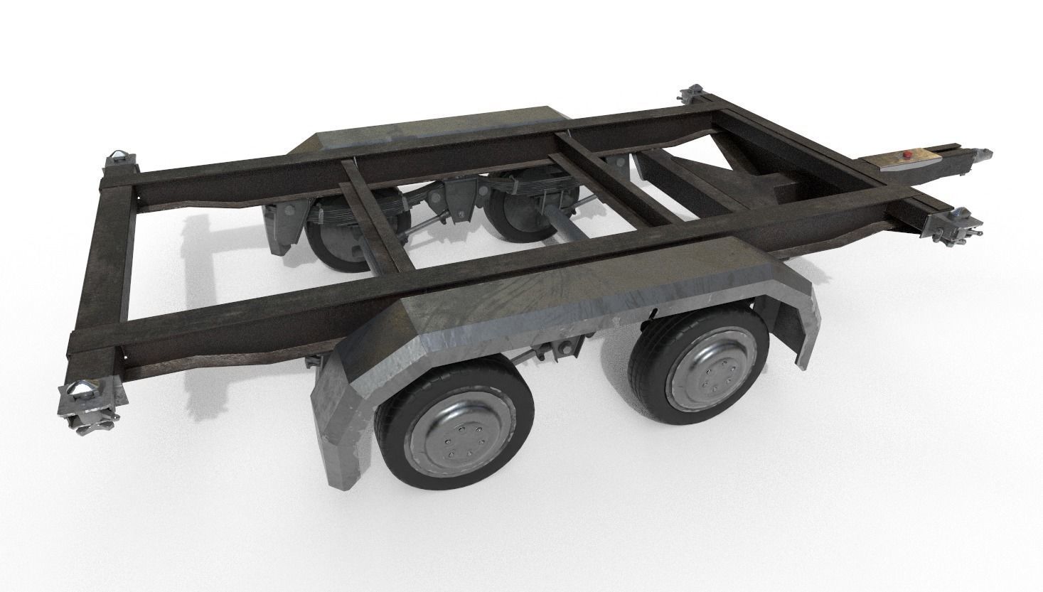 Car Trailer 3D model_2