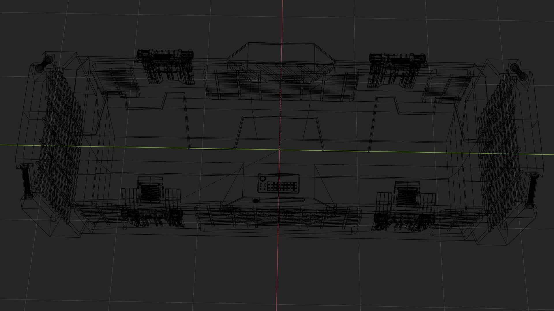 Kyber Crystal Container Imperial Color Scheme Low-poly 3D model_5